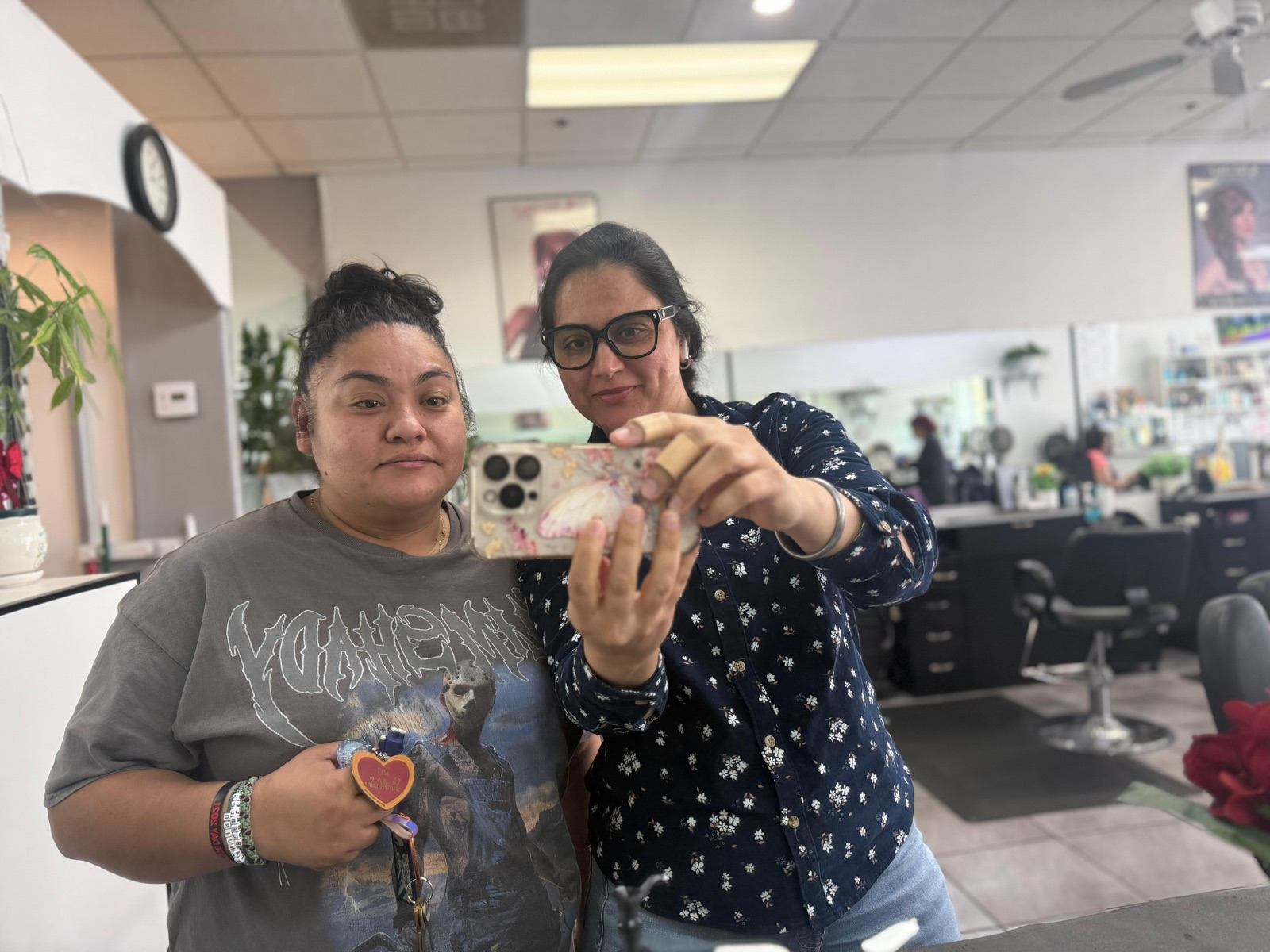 Hardeep with a client in the EZ iBrows photo archive
